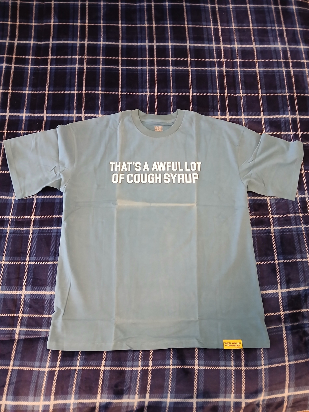 Awful Lot Of Cough Syrup Blue Tee